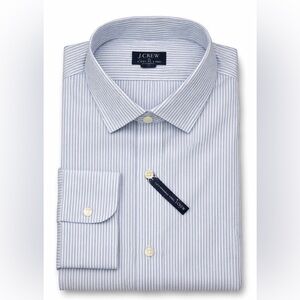 J.Crew Men’s Light Blue Stripe Dress Shirt – Size L – New With Tags

⸻
